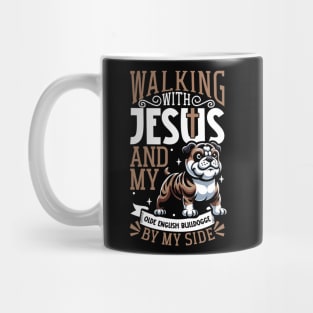 Jesus and dog - Olde English Bulldogge Mug